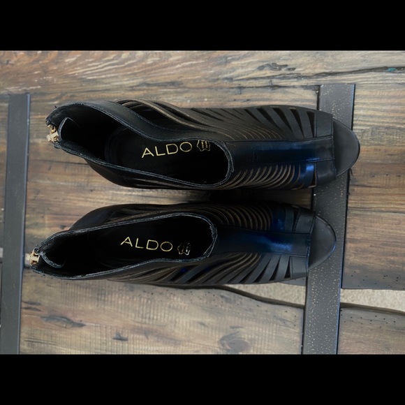 ALDO OCENAMA black wedge heels - Picture 2 of 5